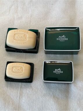 2-Piece Hermès Paris Eau D’Orange Verte Perfumed Soap Bars Set 50 & 25 grams